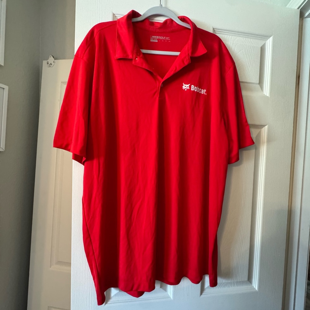 Nike Golf Bright Red Dri-Fit Polo
